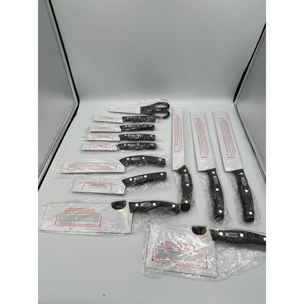 Miracle Blade World Class Knife Set 11pc Black Brand New Stainless Steel Riveted
